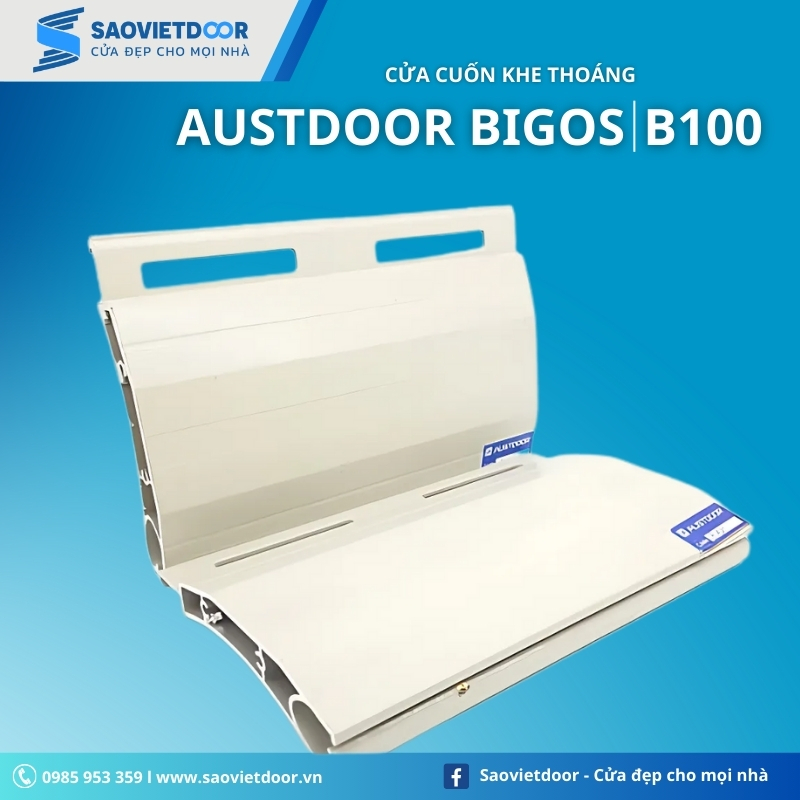 Cửa cuốn nan bản lớn B100 2 Cửa cuốn austdoor bigos b100