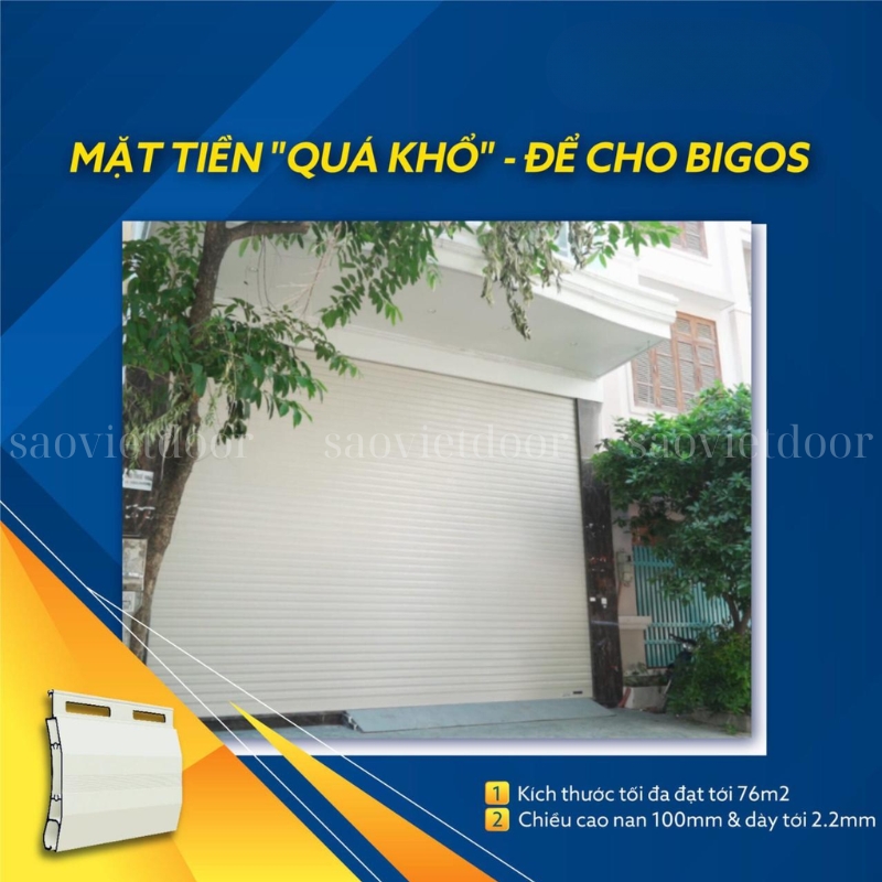 Cửa cuốn nan bản lớn B100 4 Cửa cuốn austdoor bigos