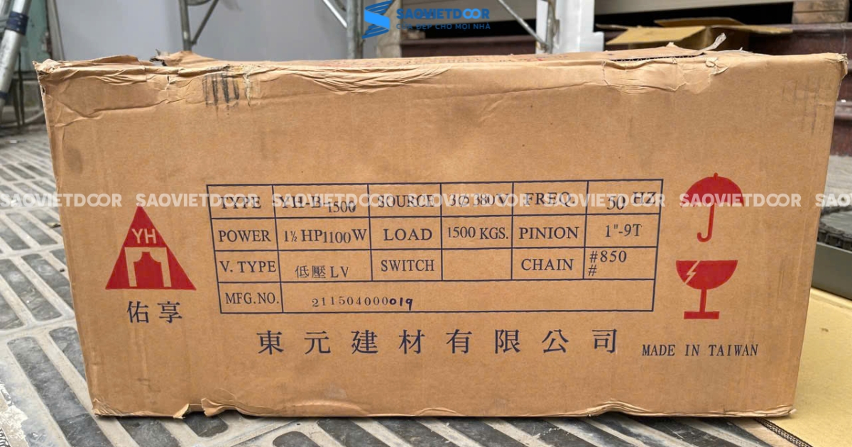 Motor Cửa Cuốn Đài Loan YH 1500kg Chính Hãng 66 Motor cửa cuốn Đài Loan YH 1500kg