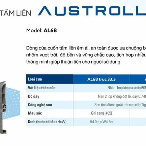 Bộ tời Austdoor S300 18 Cửa-cuon AL68