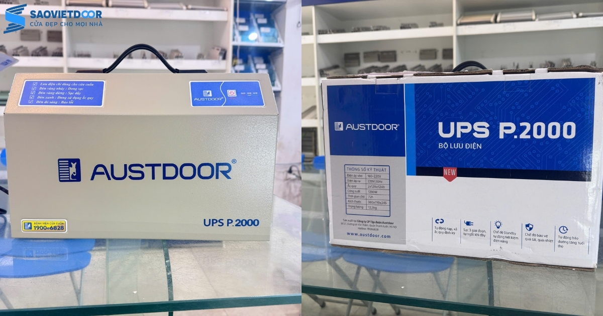 Lưu điện cửa cuốn Austdoor P2000