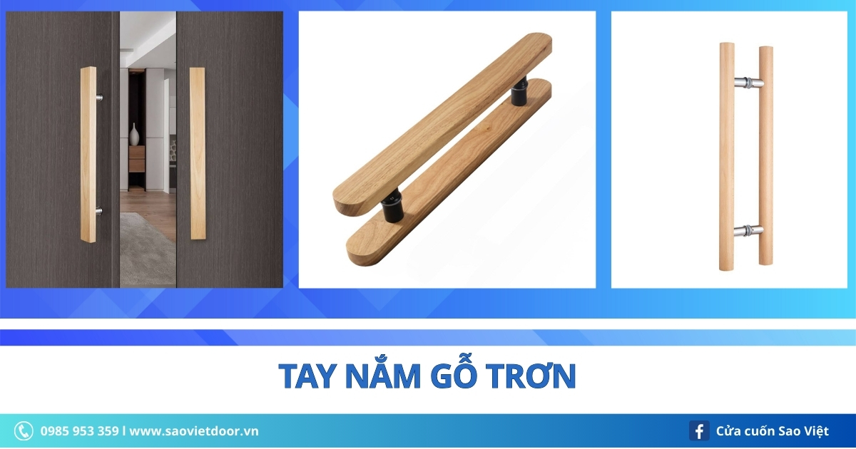 Tay nắm gỗ trơn