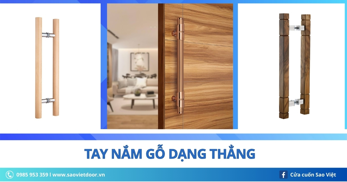 Tay nắm gỗ dạng thẳng 