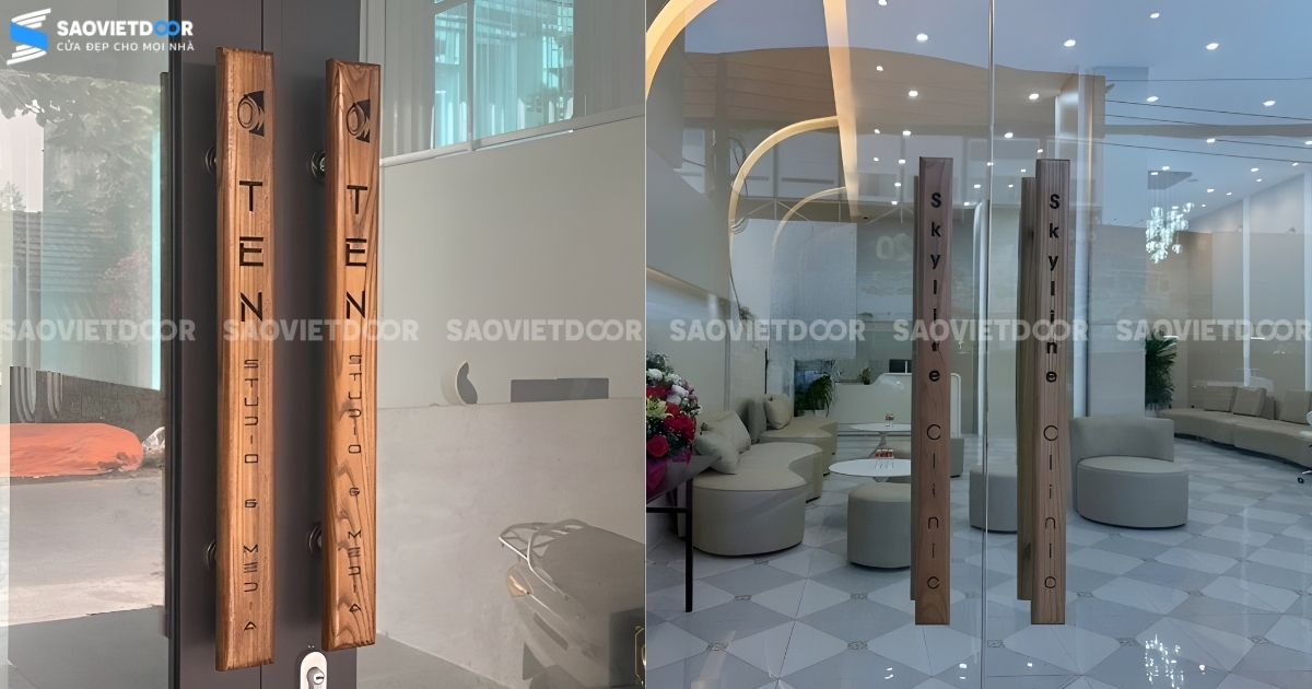 Tay nắm gỗ khắc theo yêu cầu.