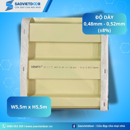 Cửa Cuốn Tấm Liền SSMARTS Seris 3 9 Hình ảnh nan Cửa cuốn Ssmarts Seris 3