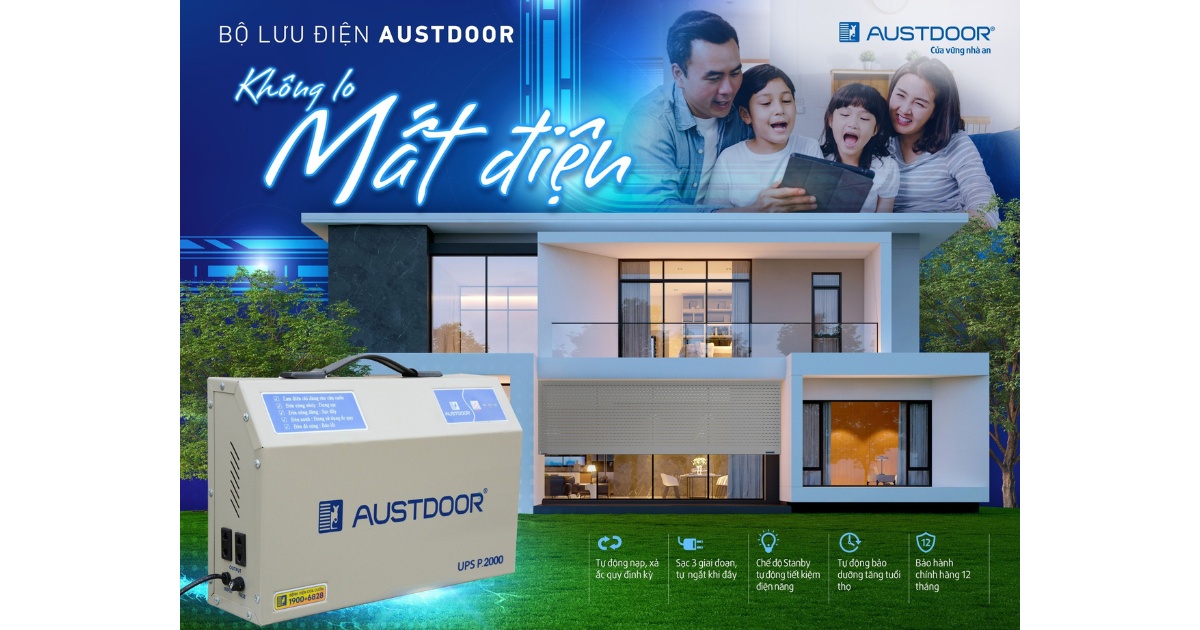 Cách Sử Dụng Cửa Cuốn An Toàn – Bạn Đã Thực Sự Hiểu Đúng? 39 Lưu điện Austdoor - Không lo mất điện