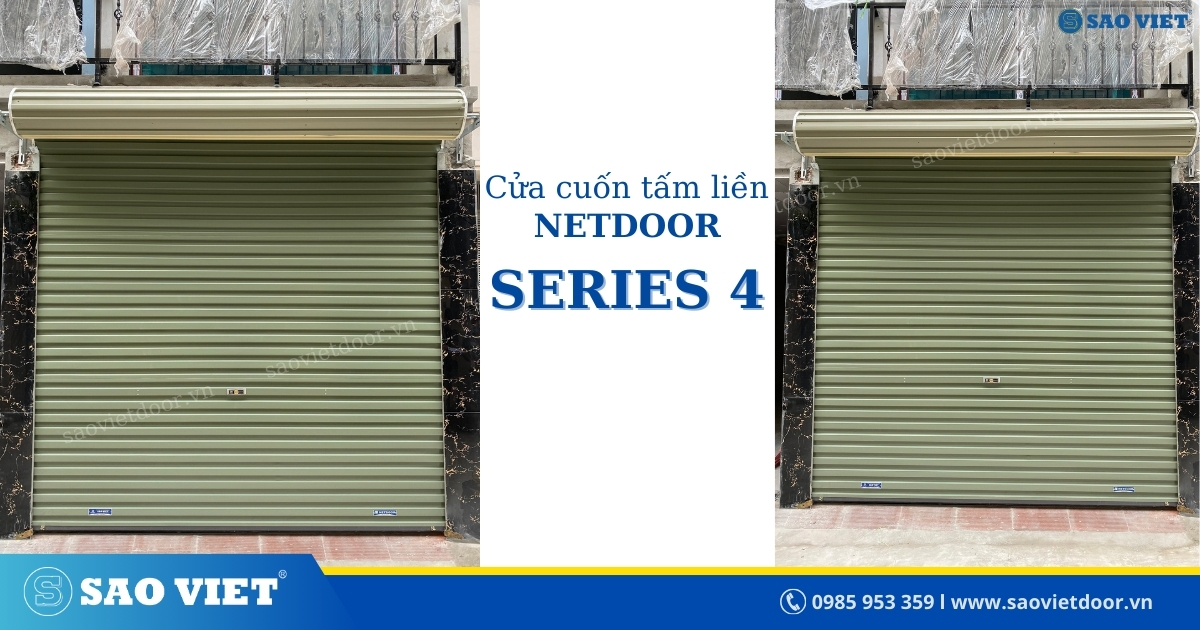Lắp đặt cửa cuốn tấm liền Netdoor Series 4 tại Đông Tác - Hà Nội.