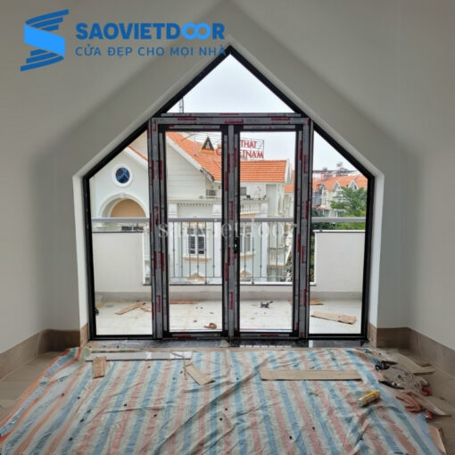 Cửa Đi Mở Quay 2 Cánh Nhôm Xingfa Nhập Khẩu 24 Cửa đi mở quay 2 cánh nhôm Xingfa