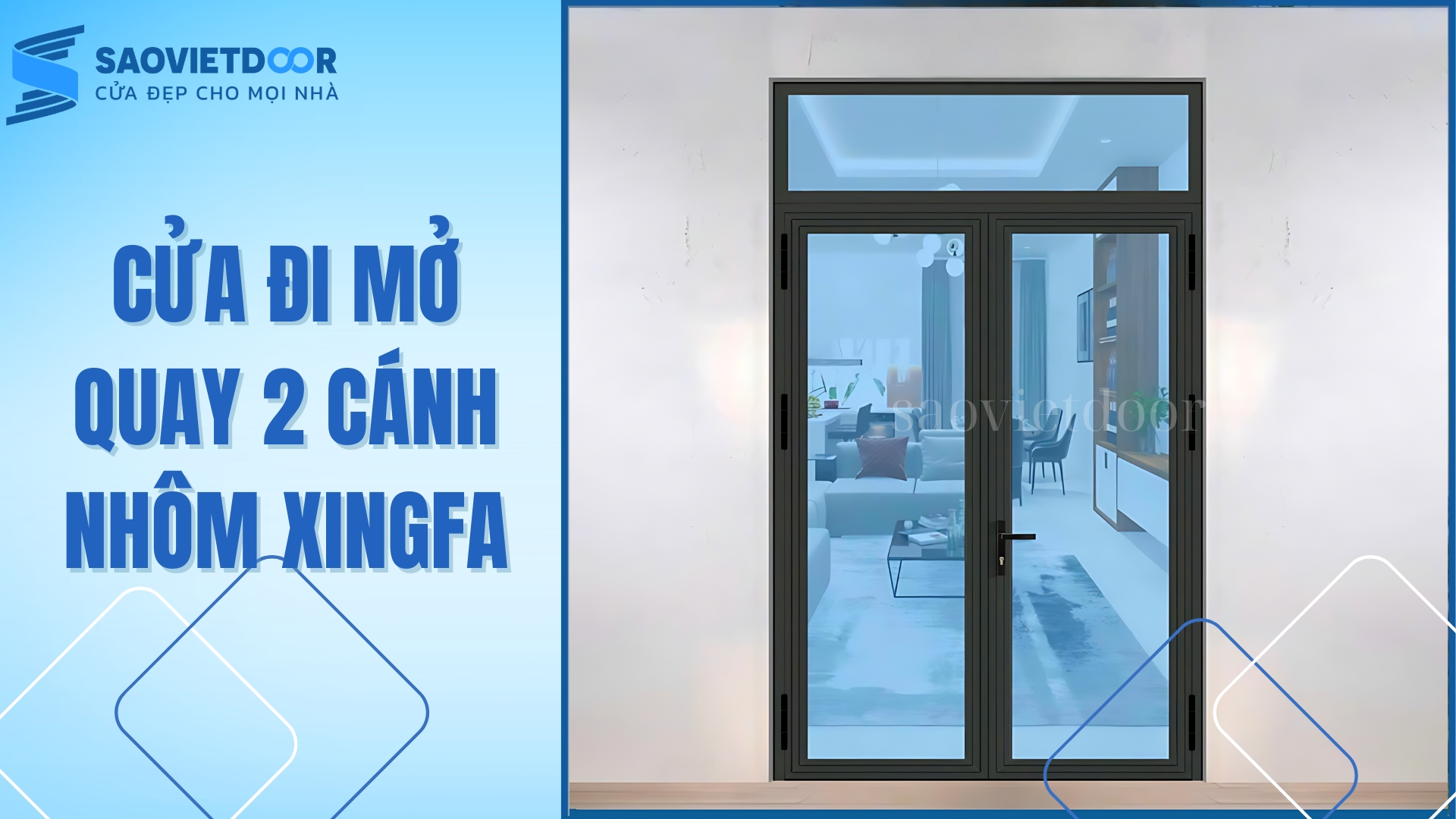 Báo Giá Cửa Nhôm Xingfa Việt Nam Mới Nhất 2024 32 Cửa đi mở quay 2 cánh nhôm xingfa
