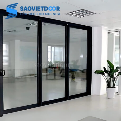 Cửa Đi Mở Trượt 3 Cánh Nhôm Xingfa Nhập Khẩu 26 Cửa đi mở trượt 3 cánh nhôm Xingfa sau thi công