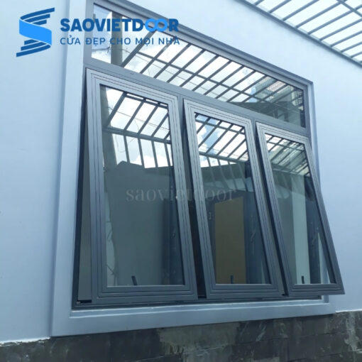 Cửa Sổ Mở Hất 3 Cánh Nhôm Xingfa Nhập Khẩu 23 Cửa sổ hất 3 cánh nhôm xingfa