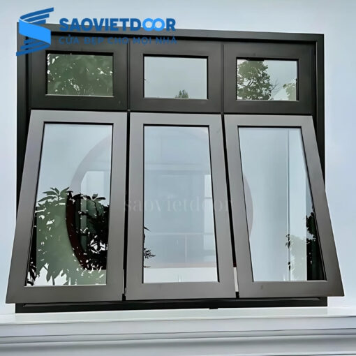 Cửa Sổ Mở Hất 3 Cánh Nhôm Xingfa Nhập Khẩu 22 Cửa sổ hất 3 cánh nhôm xingfa