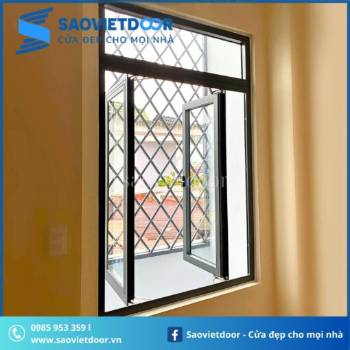 Cửa sổ quay 2 cánh nhôm xingfa