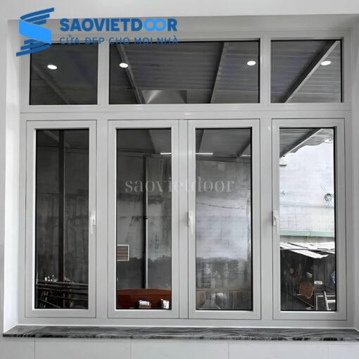 Cửa Sổ Mở Quay 4 Cánh Nhôm Xingfa Nhập Khẩu 26 Cửa sổ quay 4 cánh nhôm xingfa