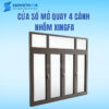 Cửa sổ quay 4 cánh nhôm xingfa