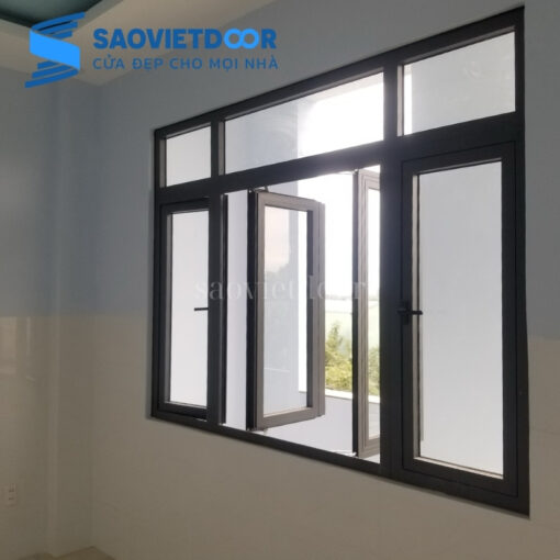 Cửa sổ mở quay 2 cánh nhôm Xingfa Việt Nam 22 Cửa sổ quay 4 cánh nhôm xingfa