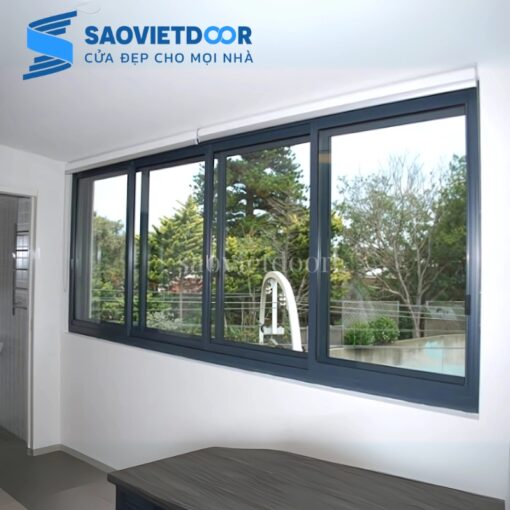 Cửa Sổ Mở Trượt 4 Cánh Nhôm Xingfa Nhập Khẩu 27 Cửa sổ mở trượt 4 cánh