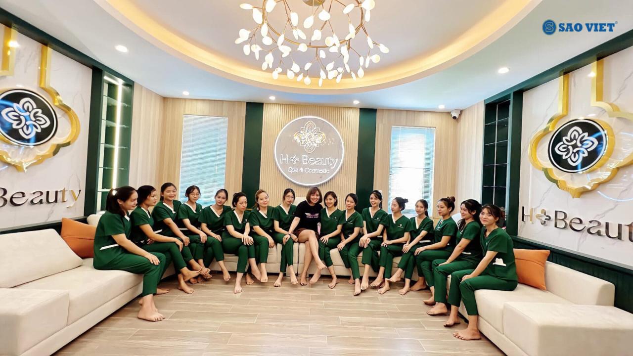Thi công cửa kính, lan can kính tại H+ Beauty Spa Sơn Tây Hà Nội 15 Thi công cửa kính