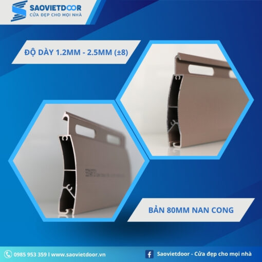 Cửa Cuốn Siêu Trường Ssmarts CT80 18 Hình ảnh mặt cắt cửa cuốn siêu trường ssmarts CT80