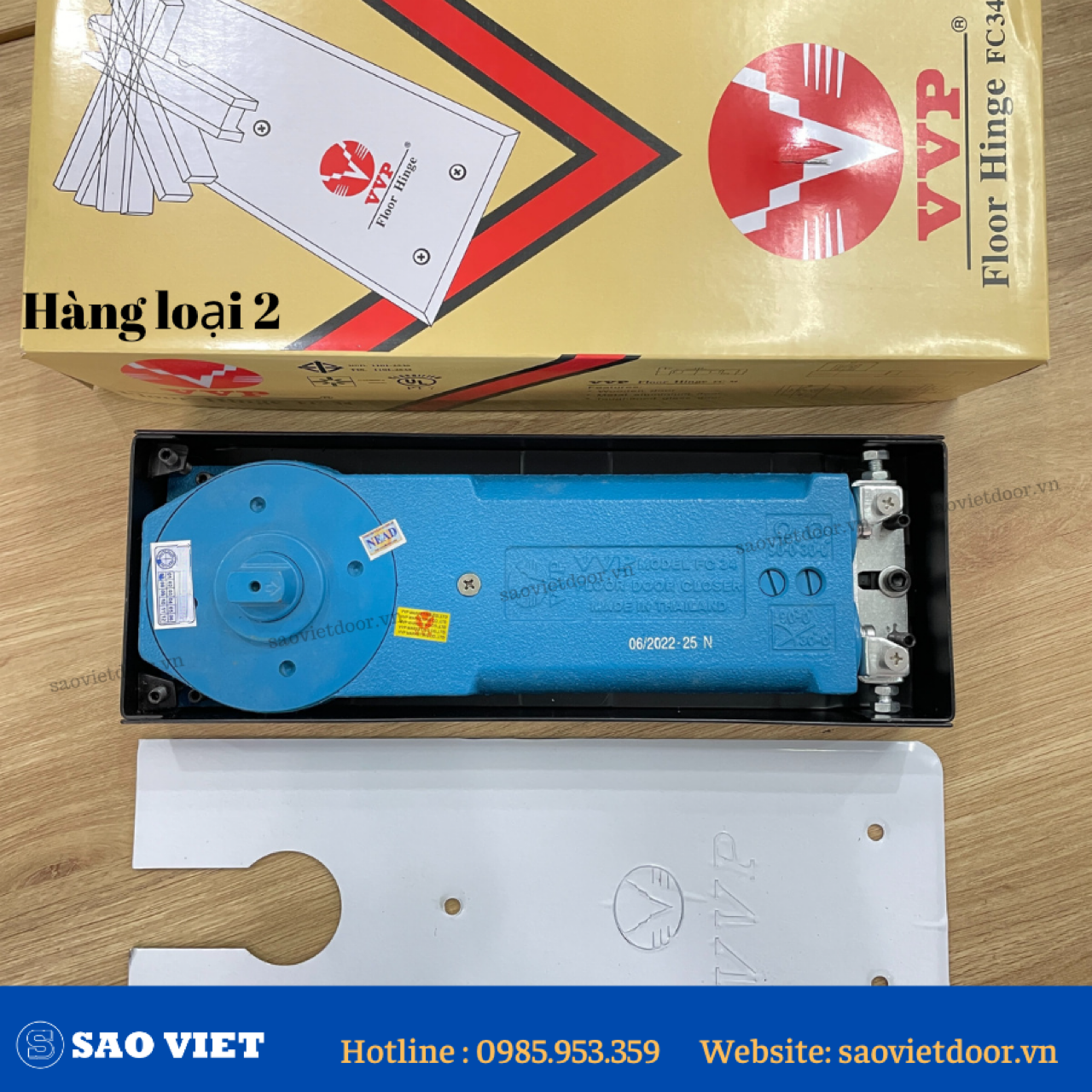 Cách phân biệt bản lề sàn VVP chính hãng 10 ban le san fc34 loai2
