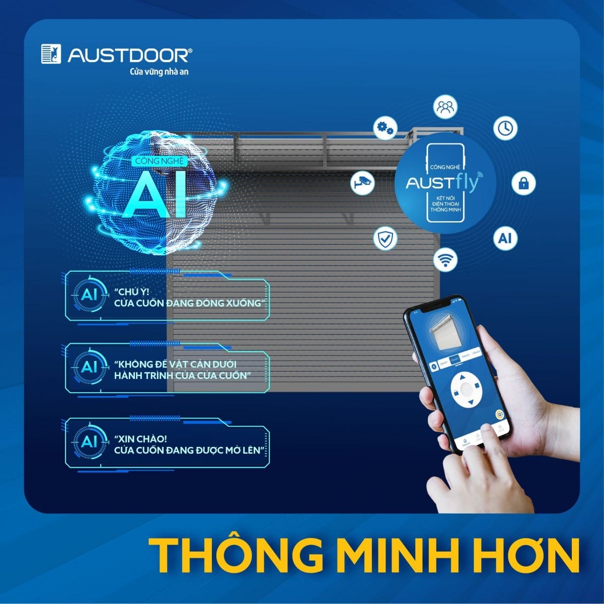 Bộ tời Austdoor S300 25 bo toi S thong minh hon 1