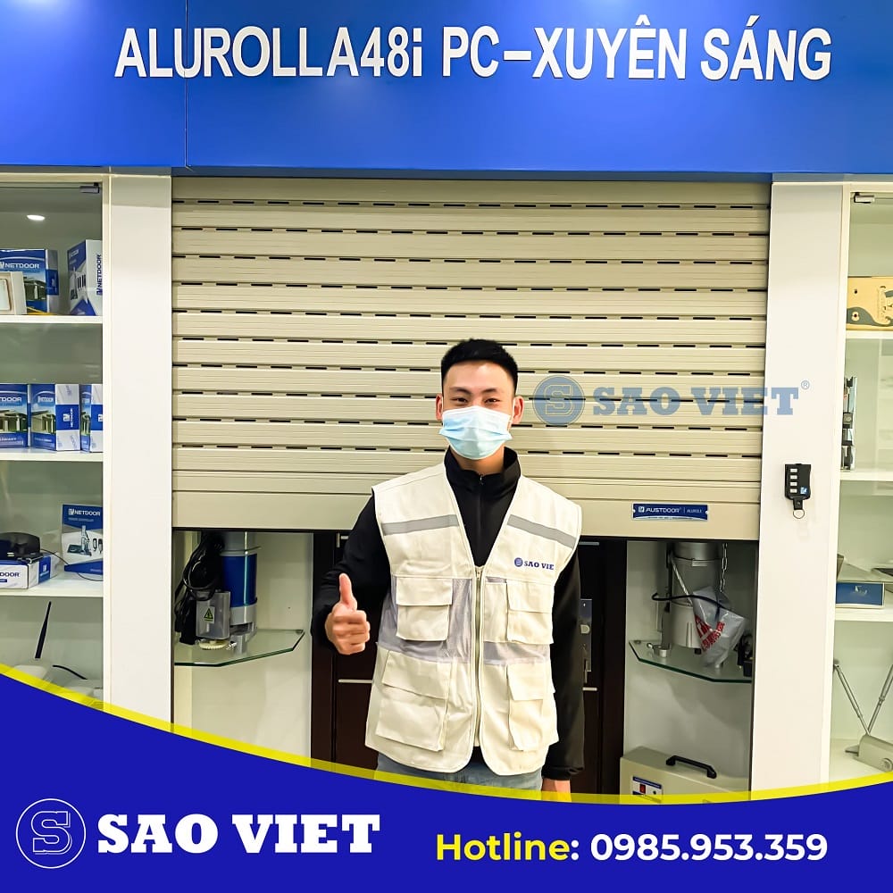 Cửa cuốn khe thoáng Doortech D08s 15 cửa cuốn Doortech D08s