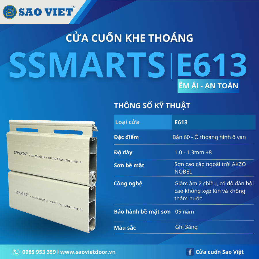 Cửa cuốn SSmarts E613 22 cua cuon ssmarts E613