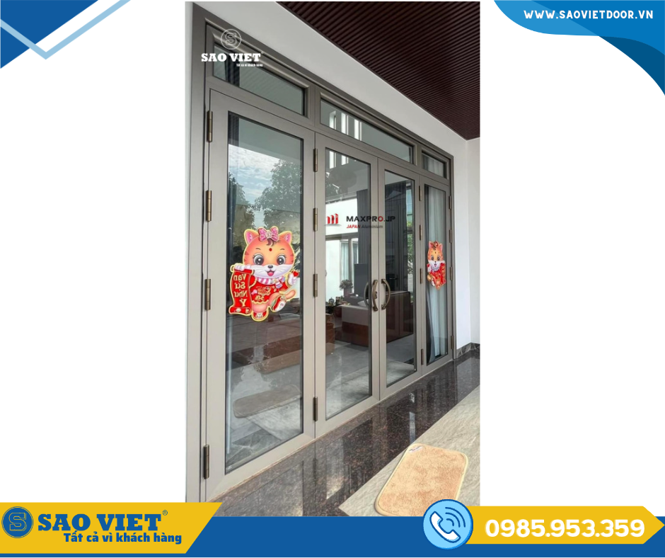 Thi công Cửa Nhôm Kính, Lan Can Kính Cao Cấp Cho Gia Đình Anh Trần Anh Quân tại TT Phúc Thọ Hà Nội 34 cua nhom maxpro 14