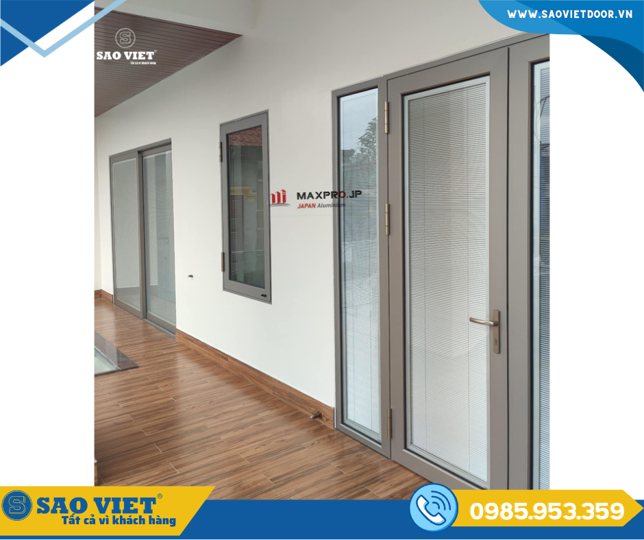 Thi công Cửa Nhôm Kính, Lan Can Kính Cao Cấp Cho Gia Đình Anh Trần Anh Quân tại TT Phúc Thọ Hà Nội 41 cua nhom maxpro 21