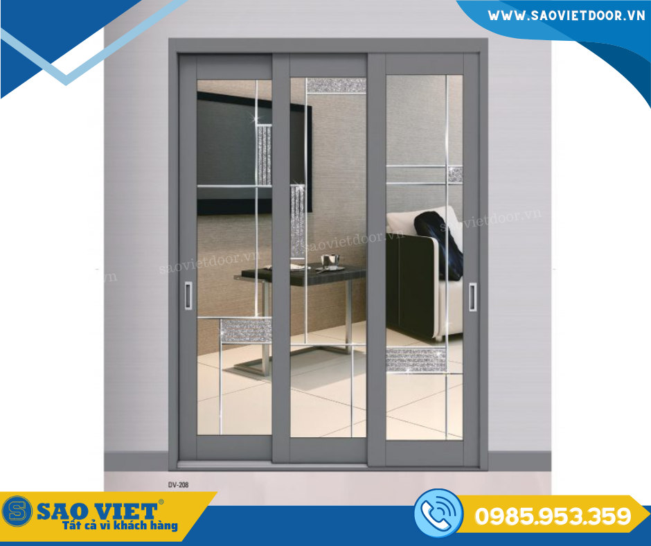 Tổng hợp 99+ mẫu cửa đi nhôm Xingfa đẹp nhất 2023 62 cua nhom xingfa lua 3canh 01