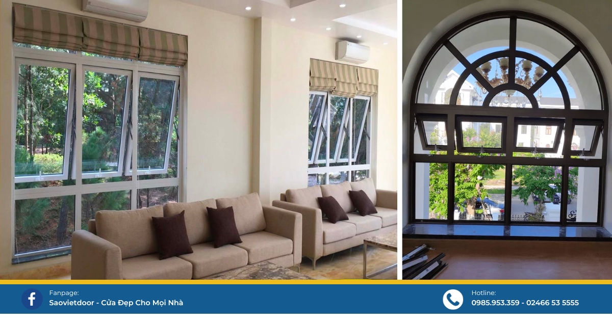 Cửa Sổ Mở Hất 3 Cánh Nhôm Xingfa Nhập Khẩu 34 Cửa sổ mở hất nhôm xingfa nhập khẩu hệ 55 dày 1.4mm.