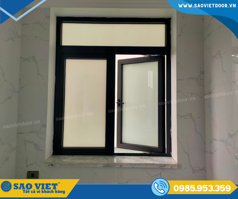 30+ Mẫu cửa sổ nhôm Xingfa đẹp nhất 2024 76 cua so mo quay 2canh 02