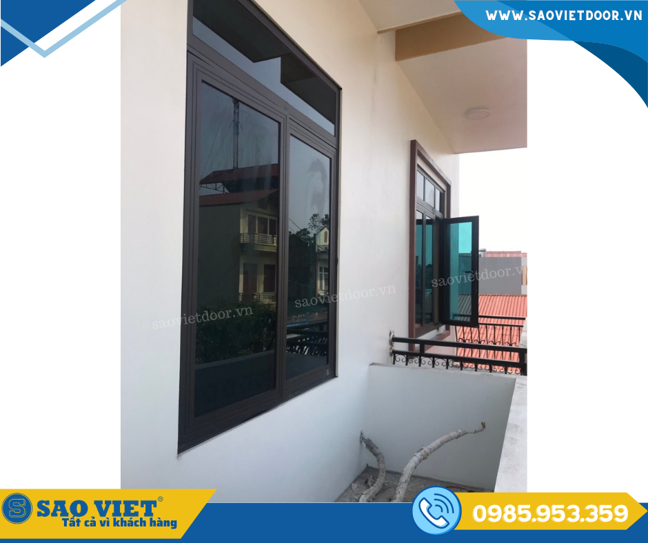 Thi công Cửa nhôm Xingfa nhập khẩu cho Gia Đình Anh Trần Huy Tùng Xã Vĩnh Ngọc, Đông Anh - Hà Nội 22 cua so mo quay 2canh 08
