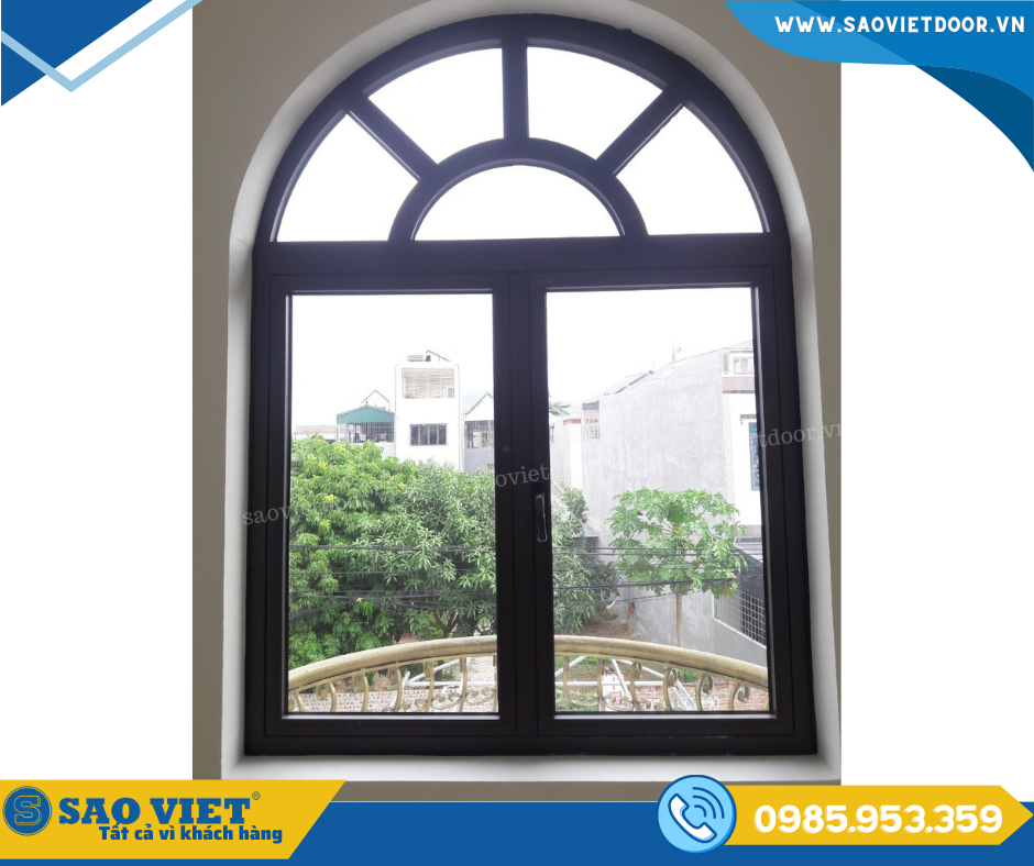 30+ Mẫu cửa sổ nhôm Xingfa đẹp nhất 2024 73 cua so mo quay 2canh 10