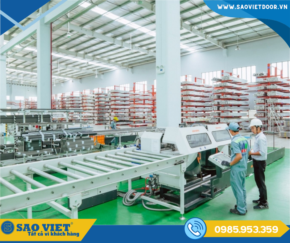 Nhà Máy Sản Xuất Nhôm Kính Đi Đầu Về Chất Lượng tại Saovietdoor 18 nha may 03