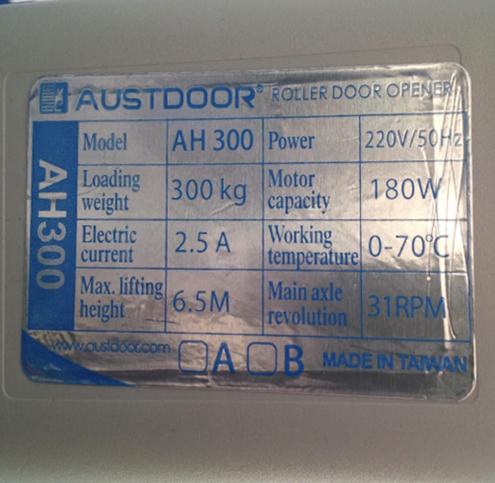 Bộ tời Austdoor AH500 32 phan biet motor AH