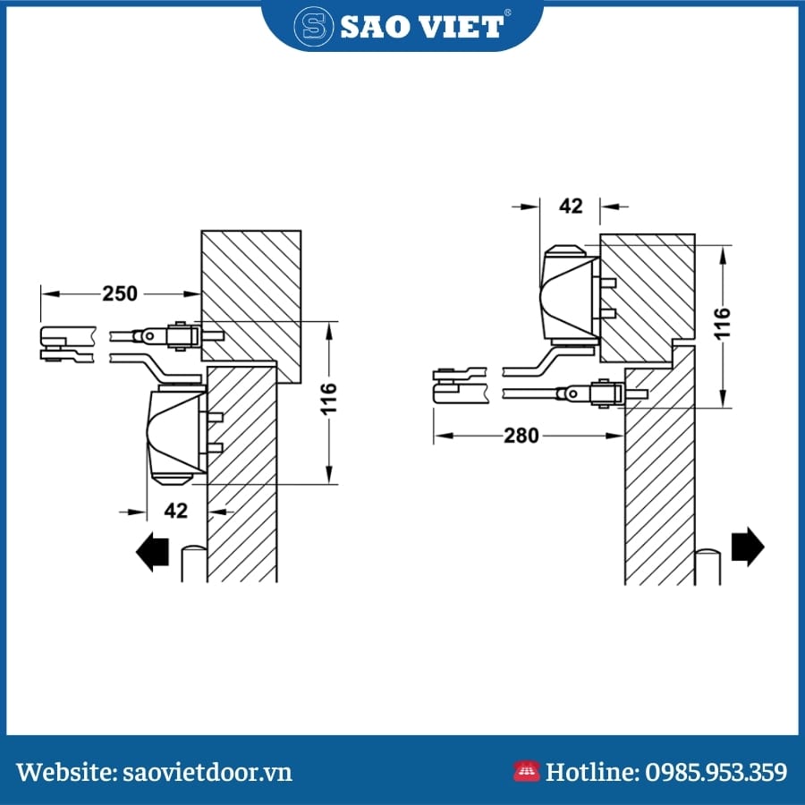 Tay Co Thuỷ Lực Hafele Không Điểm Dừng 931.84.229 7 Thông số kỹ thuật tay co thuỷ lực hafele 229