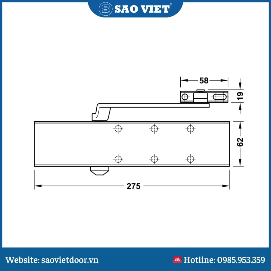 Tay Co Thuỷ Lực Hafele Không Điểm Dừng DCL55 931.84.769 12 Thông số kỹ thuật Tay Co Thuỷ Lực Hafele 819
