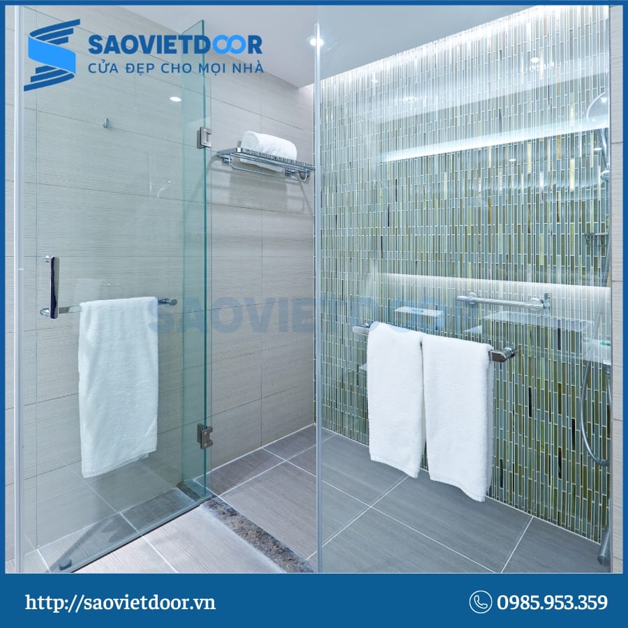 Tay nắm cabin phòng tắm kính - tay nắm vắt khăn.