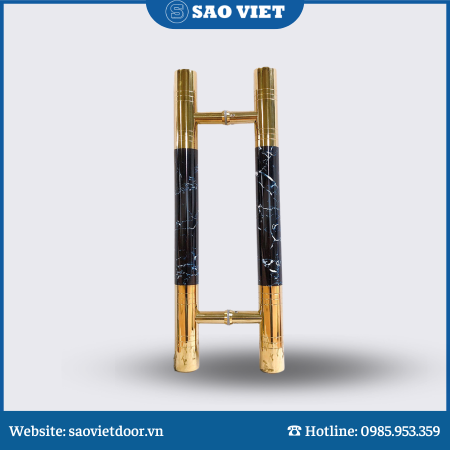 Tay Nắm Vân Đá Mạ Vàng 12 tay nam gia da