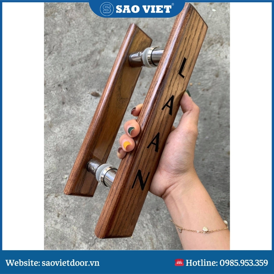 Tay Nắm Gỗ 69 Tay nắm gỗ mẫu 2.