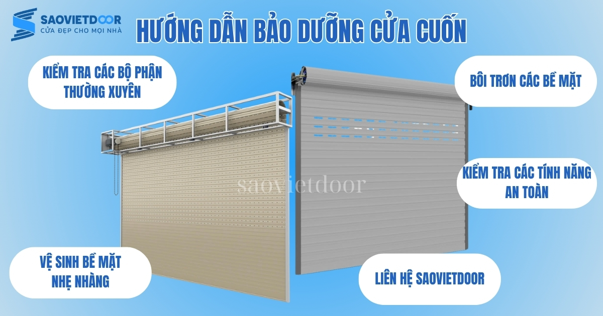 Hướng dẫn bảo dưỡng cửa cuốn 