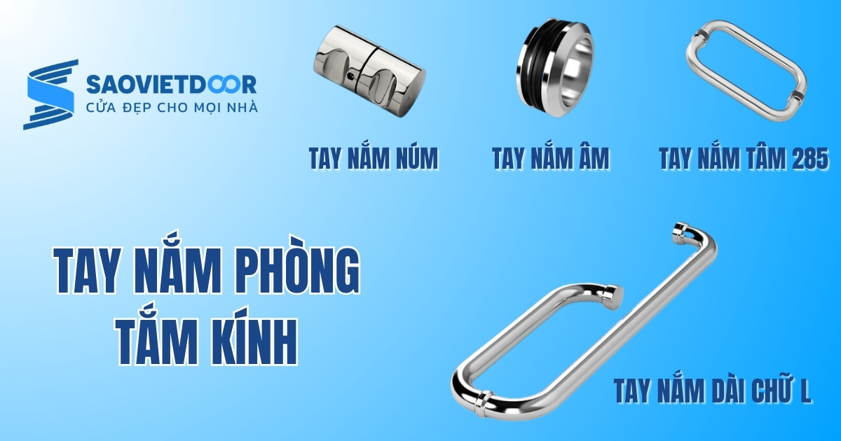 Tay nắm phòng tắm kính