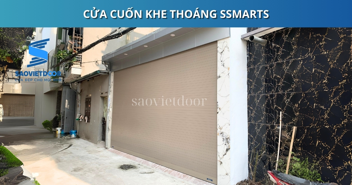 Hình ảnh thực tế cửa cuốn khe thoáng Ssmarts