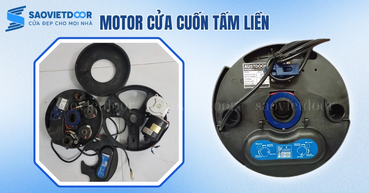 Cấu tạo Motor cửa cuốn tấm liền