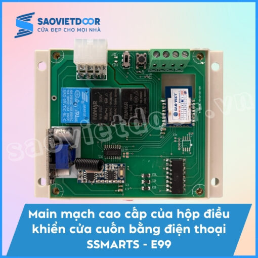 Bộ Điều Khiển Cửa Cuốn Qua Điện Thoại SSmarts E99 7 Main mạch điều khiển cửa cuốn qua điện thoại Ssmarts E99
