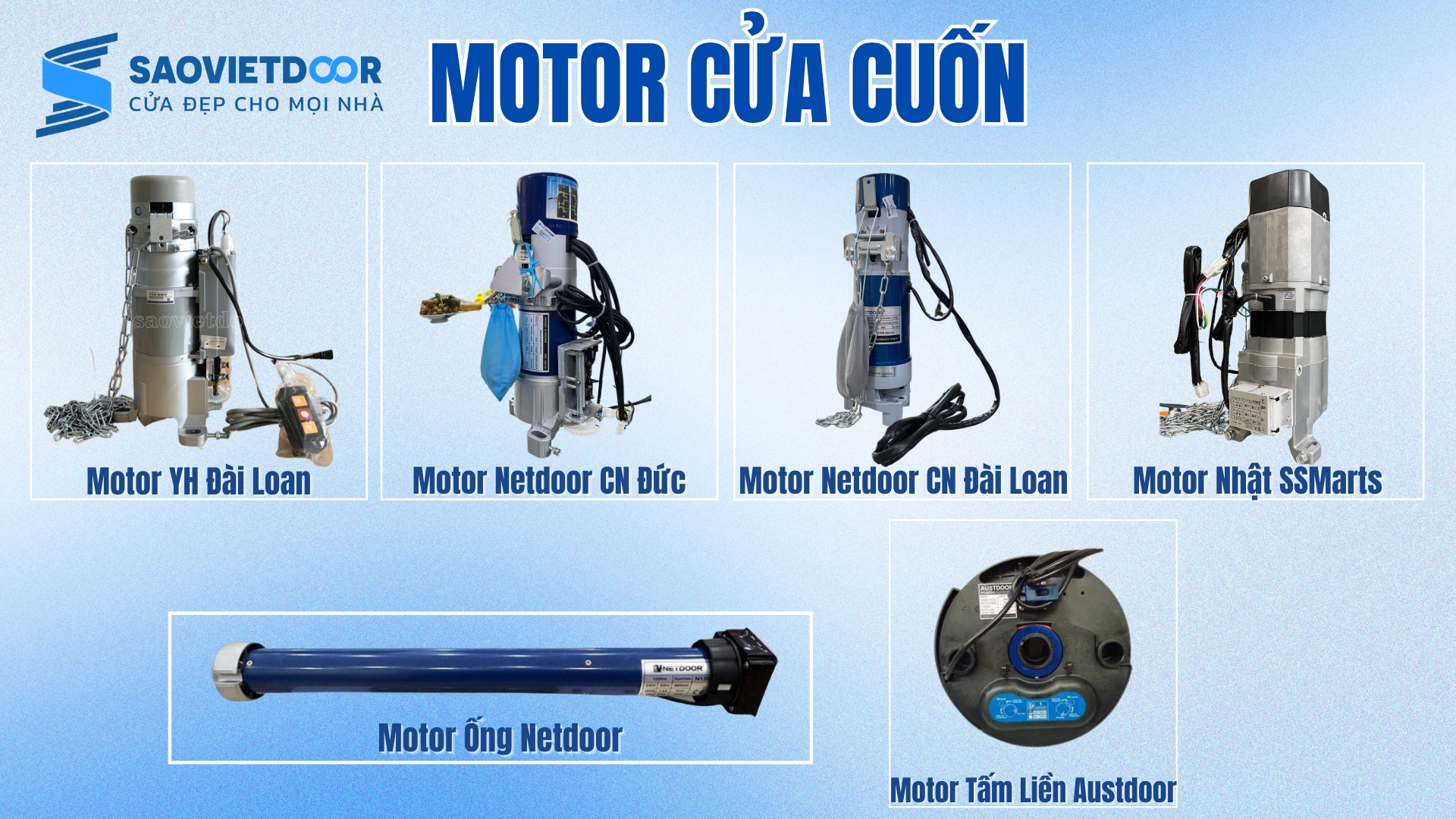 Các loại motor cửa cuốn