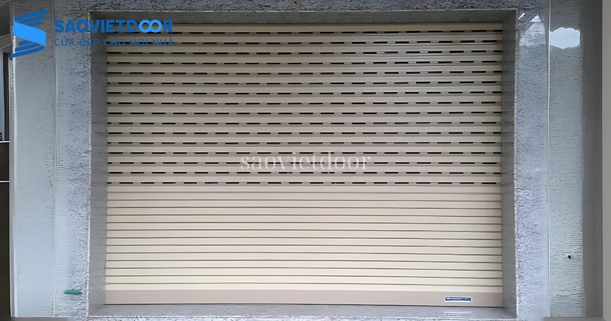 Cửa cuốn Netdoor NS02 sau thi công