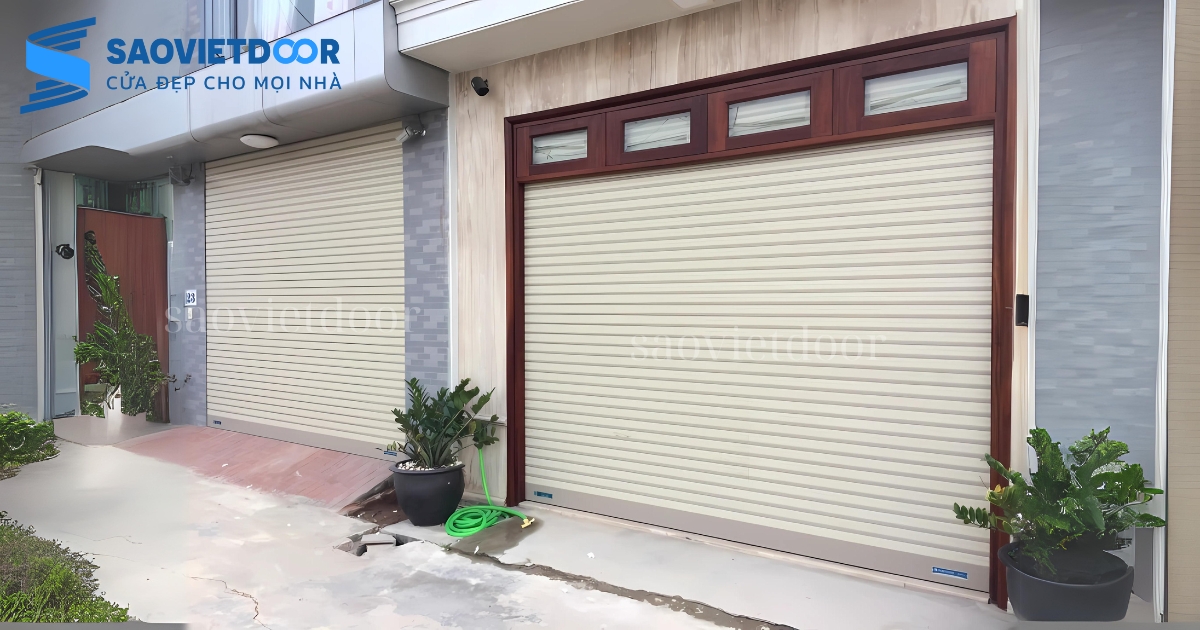 Cửa cuốn Netdoor NS02 sau thi công