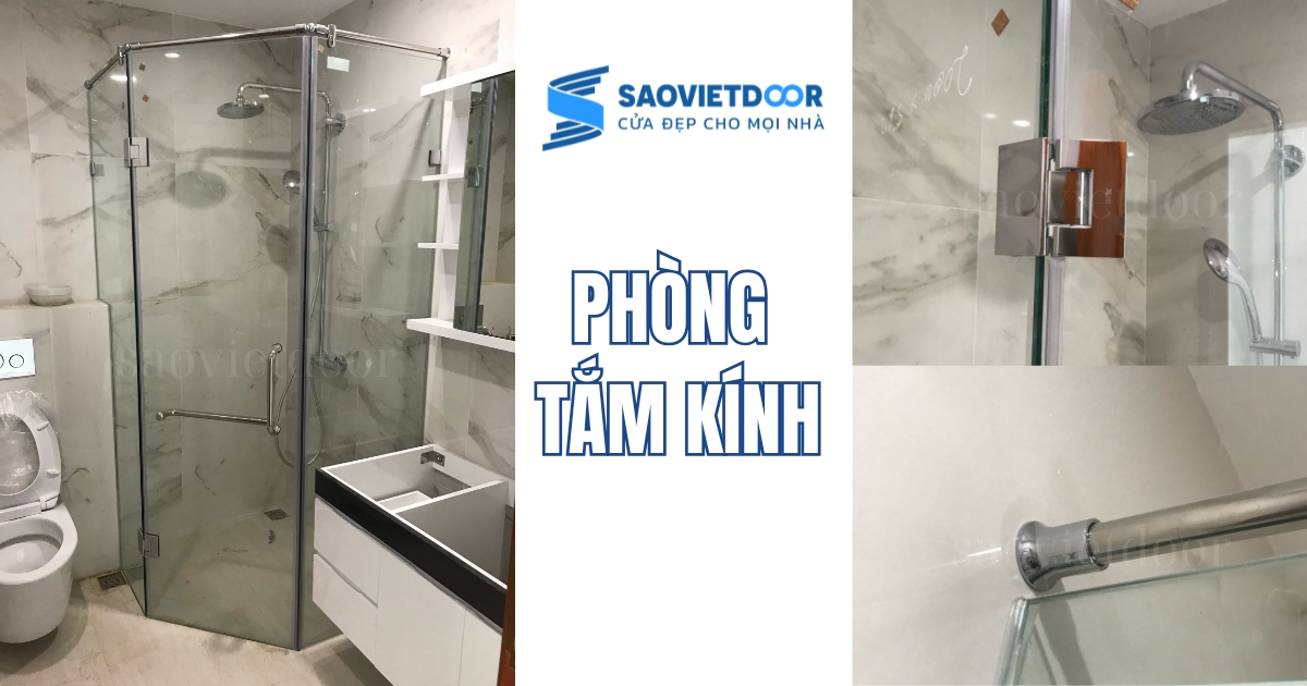 Phòng tắm kính sau thi công